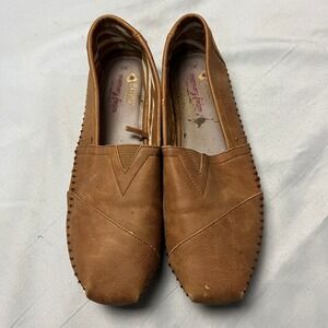 BOBS from‎ Skechers Rain Dance Casual Loafers Comfort Slip On Shoes Tan Size 7